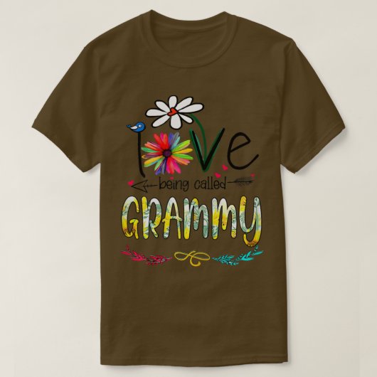 Vrouwen die ik graag Grammy Sunflower Moeder word  T-shirt (Design voorkant)