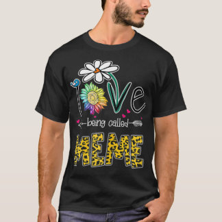 Vrouwen die ik graag Meme Leopard Zonnebloem noem T-shirt