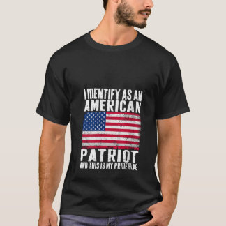 Vrouwen die ik identificeer als een Amerikaanse pa T-shirt