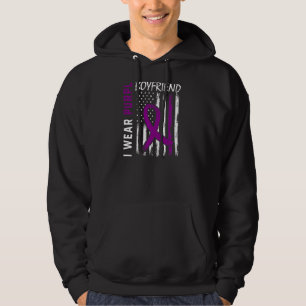 Vrouwen die ik Paars Draag voor mijn vriend Epilep Hoodie