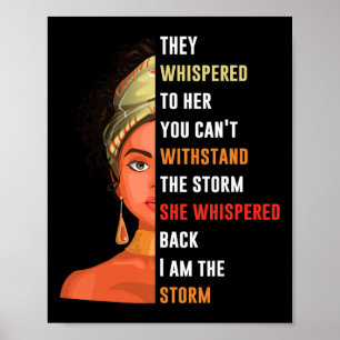 Vrouwen die ik Storm ben en die zich met haar bemo Poster