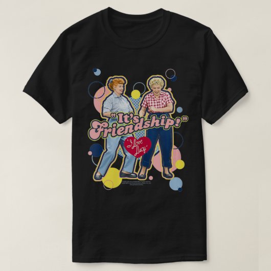 Vrouwen die ik van Lucy hou Het is vriendschap VNe T-shirt (Design voorkant)