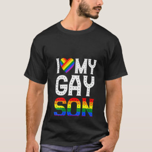 Vrouwen die ik van mijn zoon Shirt hou Gay Pride G