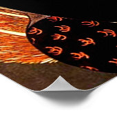  vrouwen die in de herfst bicyles rondstrooien poster (Hoek)