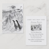 Vrouwen die in de Zee zwemmen - twee vrouwen Visitekaartje (Voorkant / Achterkant)