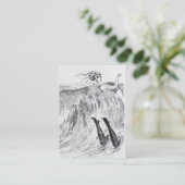 Vrouwen die in de Zee zwemmen - twee vrouwen Visitekaartje (Staand voorkant)