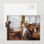 Vrouwen die in een Bezige Restaurant sterven Briefkaart (Voorkant / Achterkant)