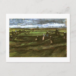 Vrouwen die in het midden van de Dunes Van Gogh Fi Briefkaart