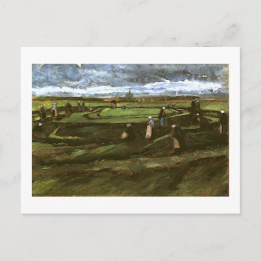 Vrouwen die in het midden van de Dunes Van Gogh Fi Briefkaart (Voorkant)