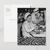 Vrouwen die in het Plant werken WWII Briefkaart (Voorkant / Achterkant)