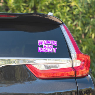 Vrouwen die jagen op vinyl decal- Paarse Sticker
