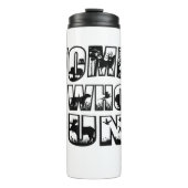 Vrouwen die jagen Thermal Tumbler w / Black Logo Thermosbeker (Voorkant)