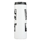 Vrouwen die jagen Thermal Tumbler w / Black Logo Thermosbeker (Achterkant)