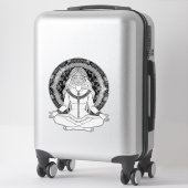 Vrouwen die mediteren sticker (Koffer)