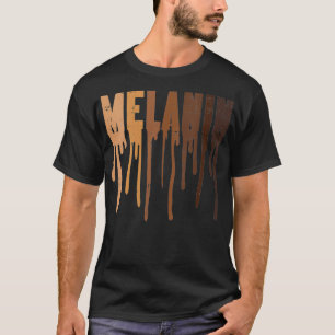Vrouwen die Melanin Black African Pride Black Drid T-shirt