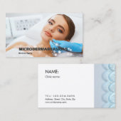 Vrouwen die microdermabrasie huidbehandeling krijg visitekaartje (Voorkant / Achterkant)