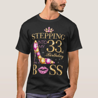 Vrouwen die mijn 33e verjaardag binnenvallen als e t-shirt