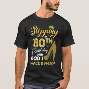 Vrouwen die mijn 80ste verjaardag binnenvallen met t-shirt