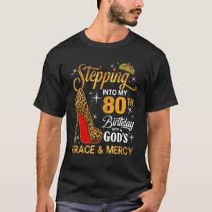 Vrouwen die mijn 80ste verjaardag binnenvallen met t-shirt
