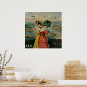 Vrouwen die naar de wereldbeurs kijken, 1904 poster (Keuken)