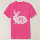 Vrouwen die op paasdag passen kostuum Bunny G T-shirt (Design voorkant)
