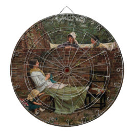 Vrouwen die over de tuinmuur kletsen (roddel) dartbord