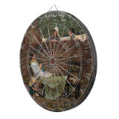 Vrouwen die over de tuinmuur kletsen (roddel) dartbord (Voorkant Rechts)