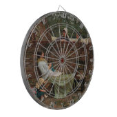 Vrouwen die over de tuinmuur kletsen (roddel) dartbord (Voorkant Links)