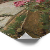 Vrouwen die over de tuinmuur kletsen (roddel) poster (Hoek)