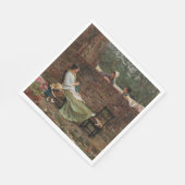 Vrouwen die over de tuinmuur kletsen (roddel) servet (Hoek)