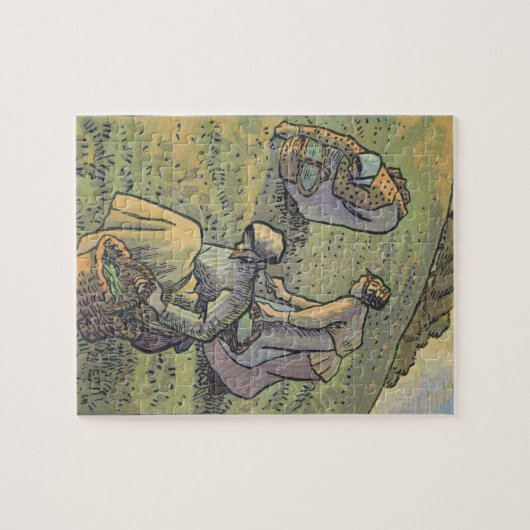 Vrouwen die paddenstoelen verzamelen uit de "Trava Legpuzzel (Horizontaal)