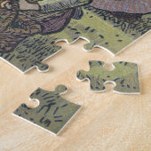 Vrouwen die paddenstoelen verzamelen uit de "Trava Legpuzzel (Zijkant)