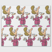 Vrouwen die pillen nemen cadeaupapier (Vlak)