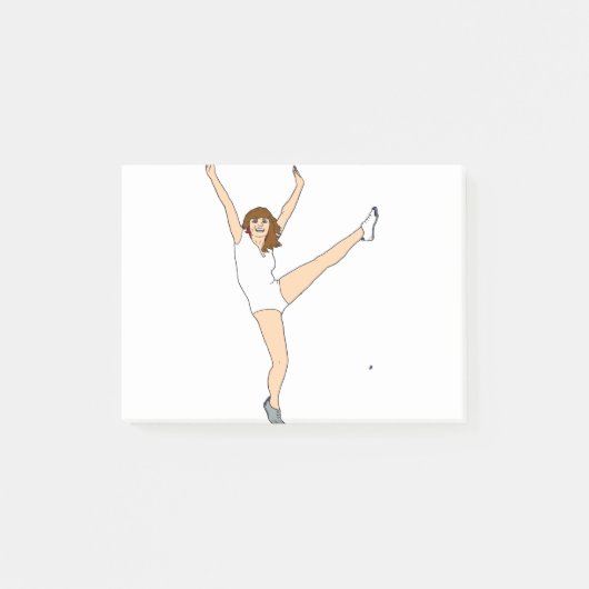 Vrouwen die sporten post-it® notes (Voorkant)