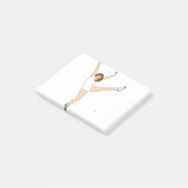 Vrouwen die sporten post-it® notes (Schuin)