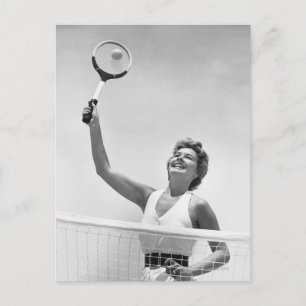 Vrouwen die Tennis spelen 2 Briefkaart