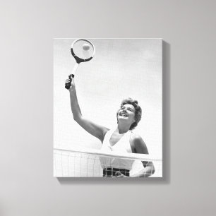 Vrouwen die Tennis spelen 2 Canvas Afdruk