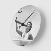 Vrouwen die Tennis spelen 2 Ronde Klok (Hoek)