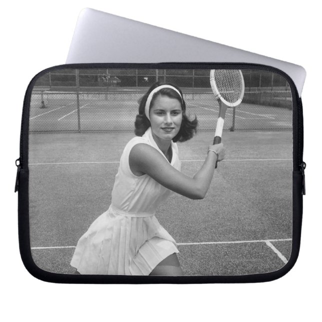 Vrouwen die tennis spelen laptop sleeve (Voorkant)