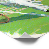 Vrouwen die tennis spelen, ongeveer 1900 poster (Hoek)