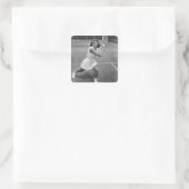 Vrouwen die tennis spelen vierkante sticker (Tas)