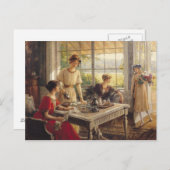 Vrouwen die thee innemen briefkaart (Voorkant / Achterkant)