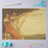 Vrouwen die trumpels spelen tissuepapier (Craft)