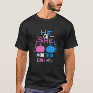 Vrouwen die van hem of van haar moeder houden om v t-shirt