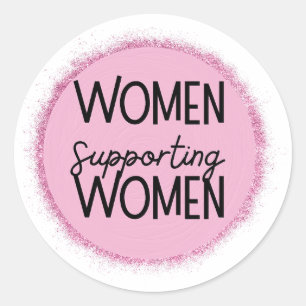 vrouwen die vrouwen steunen  ronde sticker