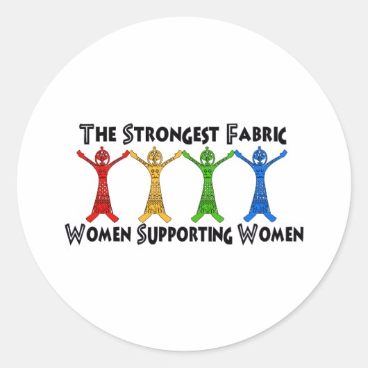 Vrouwen die vrouwen steunen ronde sticker (Voorkant)