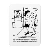 Vrouwen die wachten op een datum die "een roller"  magneet (Verticaal)