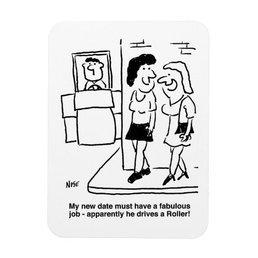 Vrouwen die wachten op een datum die "een roller"  magneet (Verticaal)