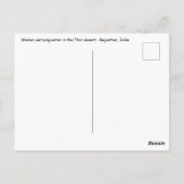 Vrouwen die water dragen in de Tharwoestijn - Raja Briefkaart (Achterkant)