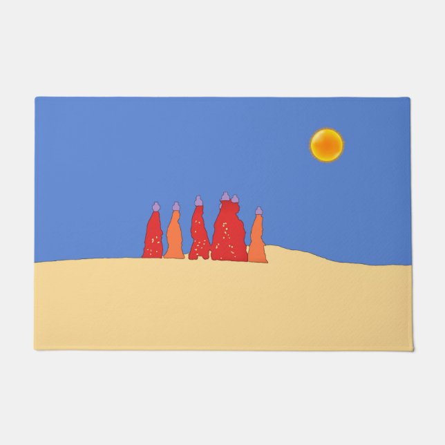 Vrouwen die water vervoeren in de woestijn van Tha Deurmat (Voorkant)